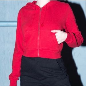 red brandy melville crystal hoodie